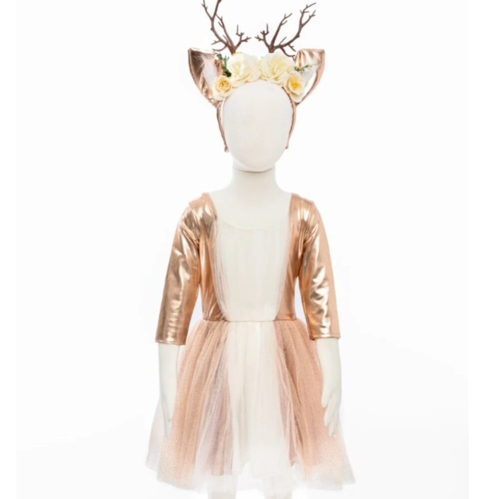Great Pretenders - 5-6 Girls Woodland Deer Dress with Headpiece